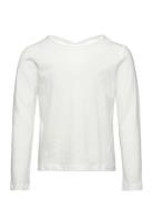 Top With Cross Back Tops T-shirts Long-sleeved T-Skjorte White Lindex