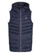 Jjesprint Puffer Bodywarmer Hood Jnr Foret Vest Navy Jack & J S