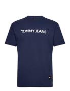 Tjm Reg Gd New Classic L Tee Tops T-Kortærmet Skjorte Navy Tommy Jeans