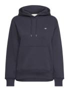 Shield Hoodie Tops Sweatshirts & Hoodies Hoodies Navy GANT