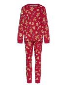 Pyjamas Set All Over Print Pyjamassæt Red Lindex