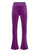 Diamante Bootcut Jogger Bottoms Sweatpants Purple Juicy Couture