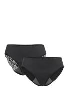 Period Pants 2-Pack Trusser, Tanga Briefs Black Hunkemöller