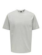 Onsfred Life Rlx Ss Tee Noos Tops T-Kortærmet Skjorte Grey ONLY & SONS