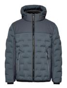 Hybrid Puffer Jacket Foret Jakke Blue Tom Tailor