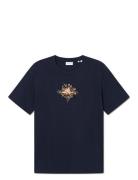 Fiore T-Shirt Tops T-Kortærmet Skjorte Navy Les Deux