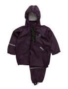 Basic Rainwear Suit -Solid Outerwear Rainwear Rainwear Sets Purple CeL...