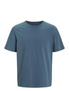 Jjeorganic Basic Tee Ss O-Neck Noos Tops T-Kortærmet Skjorte Blue Jack...