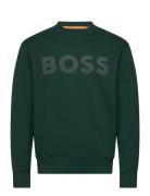 Webasiccrew Tops Sweatshirts & Hoodies Sweatshirts Green BOSS