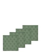 Stofservietter Forget-Me-Not Damask Green 4 Stk. Home Textiles Kitchen...