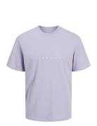 Jjestar Jj Tee Ss Noos Jnr Tops T-Kortærmet Skjorte Purple Jack & J S