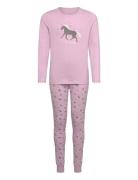 Nkfnightset Corsage Horse Noos Pyjamassæt Pink Name It