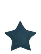 Star Cushion L1N0 In Washed French Linen Home Kids Decor Cushions Blue...