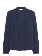 Nickyll Shirt Ls Tops Shirts Long-sleeved Navy Lollys Laundry