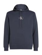 Monologo Hoodie Tops Sweatshirts & Hoodies Hoodies Navy Calvin Klein J...