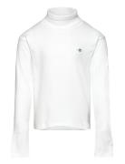 Shield Ls Turtle Neck Tops T-shirts Turtleneck White GANT