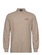 20/1 Mesh-Lsl-Psh Tops Polos Long-sleeved Beige Polo Ralph Lauren