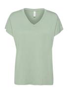 Sc-Marica Tops T-shirts & Tops Short-sleeved Green Soyaconcept