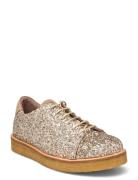 Shoes - Flat - With Lace Snøresko Flade Gold ANGULUS