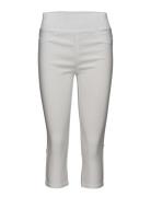 Fqshantal-Ca-Power Bottoms Trousers Capri Trousers White FREE/QUENT