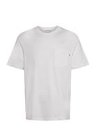 Wwbobby Pocket Tshirt Tops T-Kortærmet Skjorte White Wood Wood