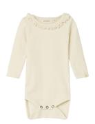 Nbfgayo Ls Slim Body Lil Noos Bodies Long-sleeved Cream Lil'Atelier