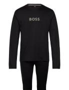 Gift Long Set Pyjamas Nattøj Black BOSS