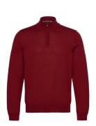 Ebenji Tops Knitwear Half Zip Jumpers Red BOSS