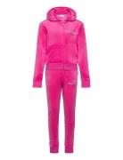 Diamante Hood & Slim Jogger Set Sets Tracksuits Pink Juicy Couture