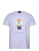 Custom Slim Fit Polo Bear Jersey T-Shirt Tops T-Kortærmet Skjorte Blue...