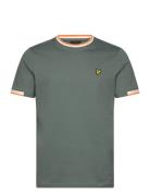 Half Tipped T-Shirt Tops T-Kortærmet Skjorte Khaki Green Lyle & Scott