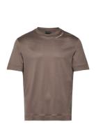 T-Shirt Tops T-Kortærmet Skjorte Brown Emporio Armani