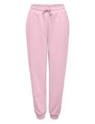 Onplounge Life Hw Reg Swt Pnt Noos Sport Trousers Joggers Pink Only Pl...