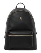 Th Logotape Backpack Rygsæk Taske Black Tommy Hilfiger