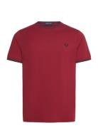 Twin Tipped T-Shirt Designers T-Kortærmet Skjorte Burgundy Fred Perry