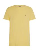 Stretch Slim Fit Tee Tops T-Kortærmet Skjorte Yellow Tommy Hilfiger