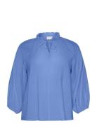 Kclinna Blouse Tops Blouses Long-sleeved Blue Kaffe Curve