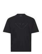 T-Shirt Tops T-Kortærmet Skjorte Black Emporio Armani