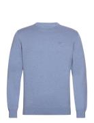 Barbour Pima Cotton Crew Designers Knitwear Round Necks Blue Barbour