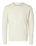 Slhrome Ls Knit Crew Neck Tops Knitwear Round Necks Cream Selected Hom...