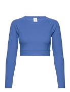 Rupture Rib Longsleeve Sport Crop Tops Long-sleeved Crop Tops Blue Joh...