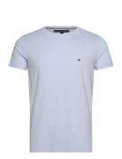 Stretch Slim Fit Tee Tops T-Kortærmet Skjorte Blue Tommy Hilfiger