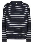 Sc-Barni Tops Blouses Long-sleeved Navy Soyaconcept