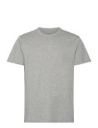 S/S Crew Neck Tops T-Kortærmet Skjorte Grey Calvin Klein