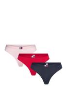 3 Pack Thong G-streng Undertøj Red Tommy Hilfiger