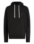 Essential Terry Hoody Tops Sweatshirts & Hoodies Hoodies Black Tommy H...