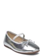 Metallic Strap Ballerinas Ballerinasko Ballerinaer Silver Mango