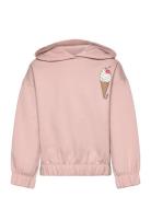 Tnnovella Os Hoodie Tops Sweatshirts & Hoodies Hoodies Pink The New