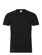 100% Cotton Slim-Fit T-Shirt Tops T-Kortærmet Skjorte Black Mango