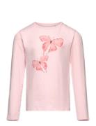 T-Shirt Ls Tops T-shirts Long-sleeved T-Skjorte Pink Minymo